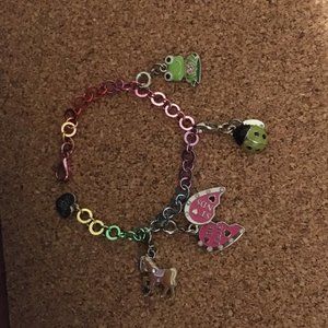 Charm it rainbow charm bracelet with 4 charms